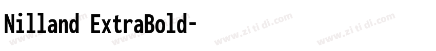 Nilland ExtraBold字体转换